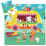 Djeco 16pcs Mini Puzzle, Ice Cream Truck