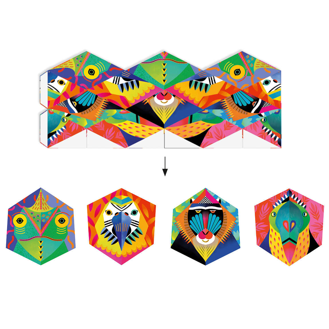 Flexanimals Origami Paper Craft Kit