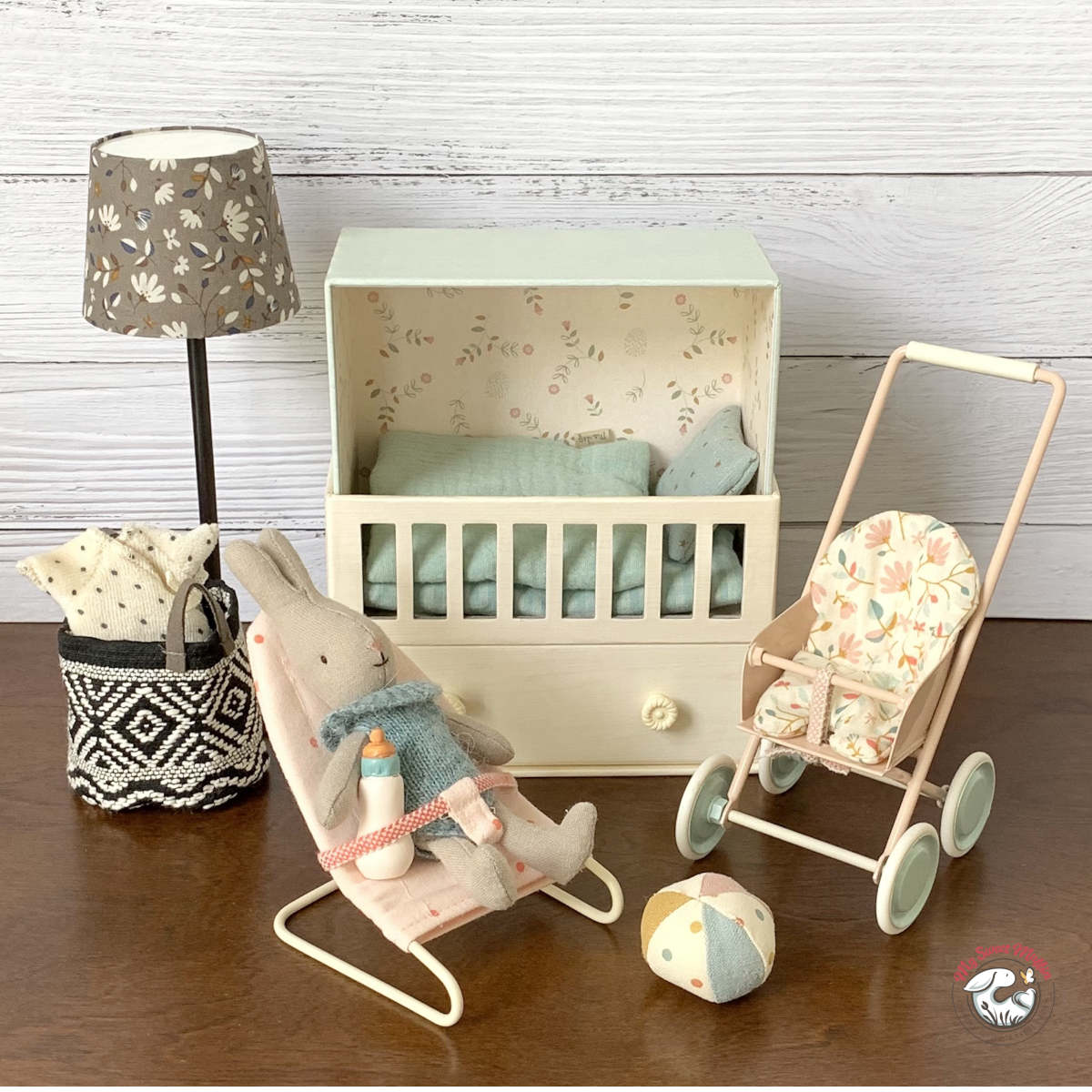 Maileg Micro Bouncy Chair, Multi Dots