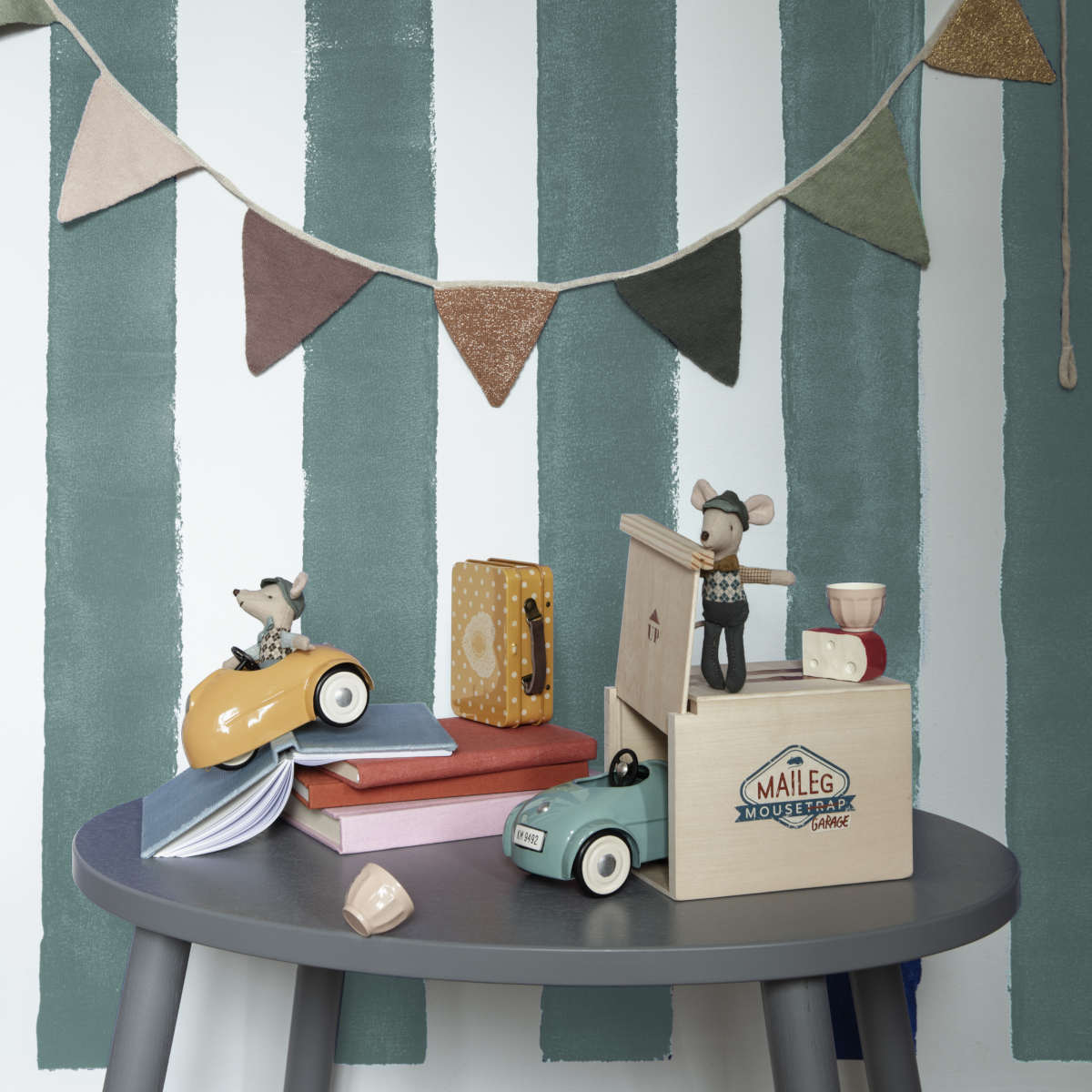 Maileg Mouse in a Car with Garage - Final Sale