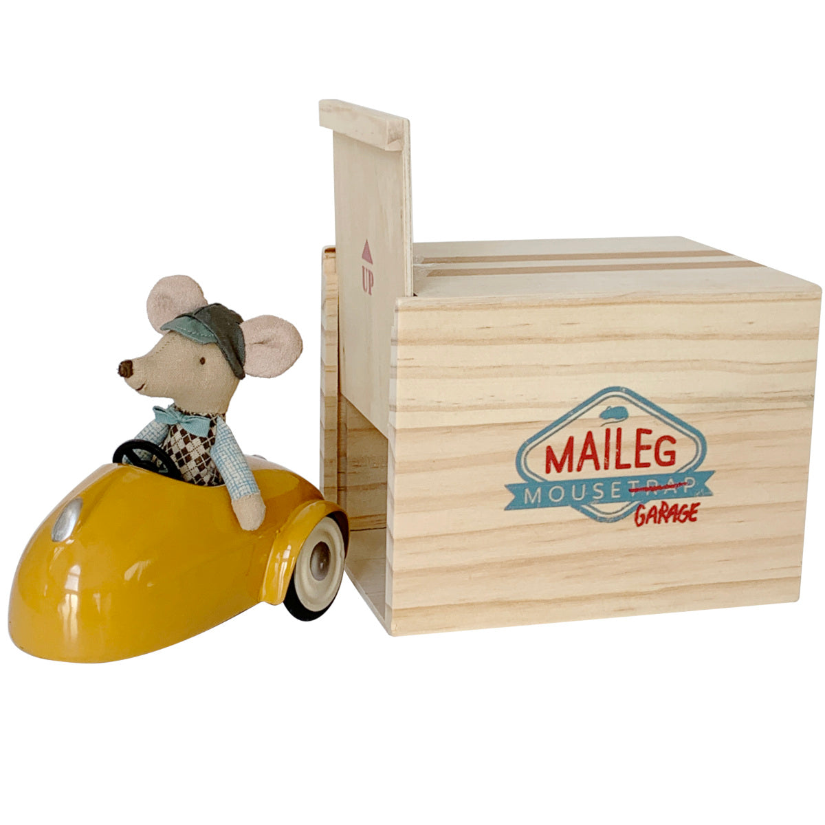Maileg Mouse in a Car with Garage - Final Sale
