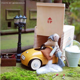 Maileg Mouse in a Car with Garage - Final Sale