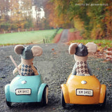 Maileg Mouse in a Car with Garage - Final Sale