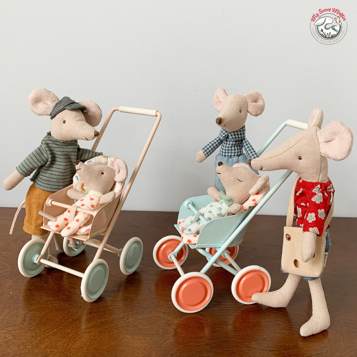Maileg Stroller, Powder