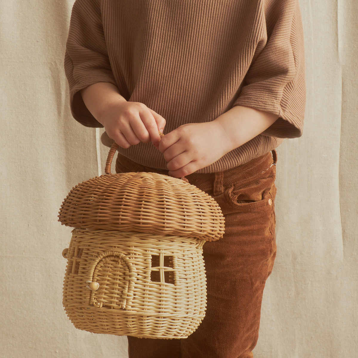 Olli Ella Mushroom Basket Bag