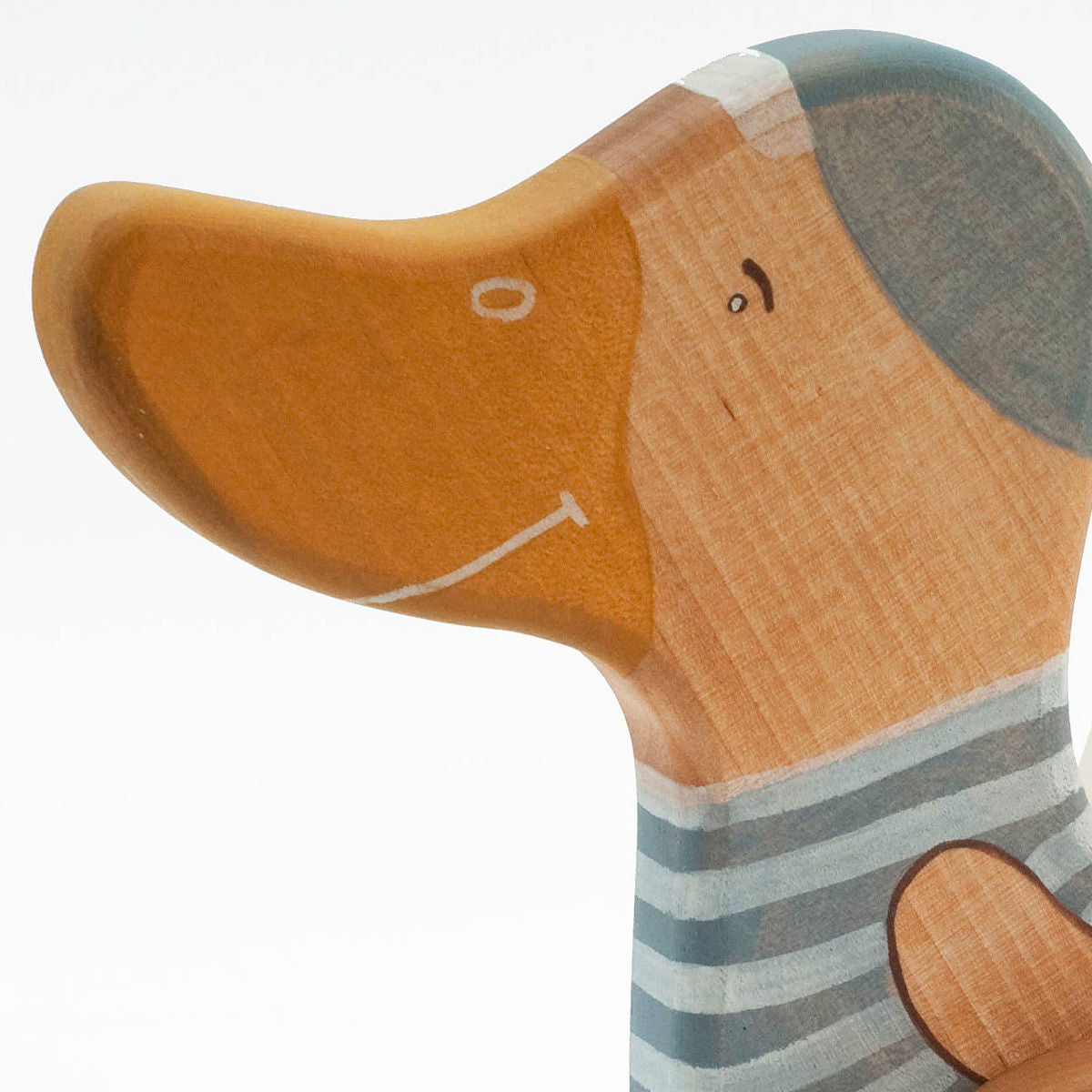 Wooden Push Toy Duck, Blue